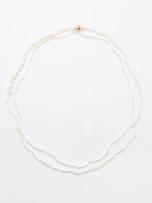 Sophie Bille Brahe - Jardin De Peggy Pearl & 14kt Gold Necklace - Womens - Pearl