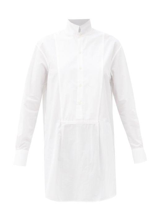 Matchesfashion.com Bourrienne Paris X - Vii Muse Cotton-poplin Longline Shirt - Womens - White
