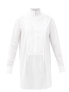 Matchesfashion.com Bourrienne Paris X - Vii Muse Cotton-poplin Longline Shirt - Womens - White