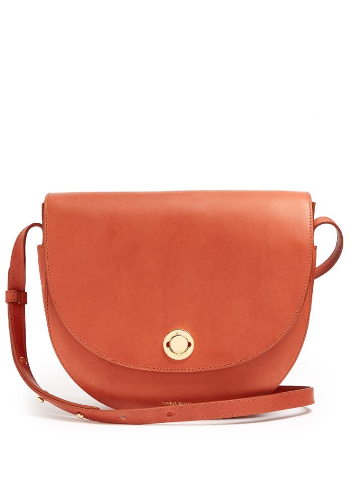 Mansur Gavriel Saddle Leather Shoulder Bag
