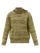 Y/project - Triple-collar Cotton-blend Sweater - Mens - Green