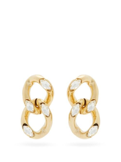 Matchesfashion.com Rosantica - Dondolo Crystal & Chain Earrings - Womens - Crystal