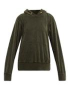 Matchesfashion.com Les Tien - Cotton-blend Velour Hooded Sweatshirt - Womens - Khaki