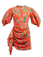Matchesfashion.com Rhode - Pia Floral Print Cotton Voile Mini Dress - Womens - Red Print
