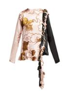 Matchesfashion.com By Walid - Nil Antique Silk Blouse - Womens - Pink Multi