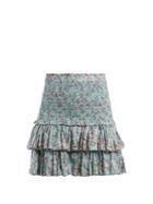 Isabel Marant Étoile Naomi Floral-print Ruffle-trimmed Skirt