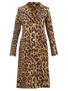 Matchesfashion.com Paco Rabanne - Leopard Single Breasted Wool Blend Coat - Womens - Leopard