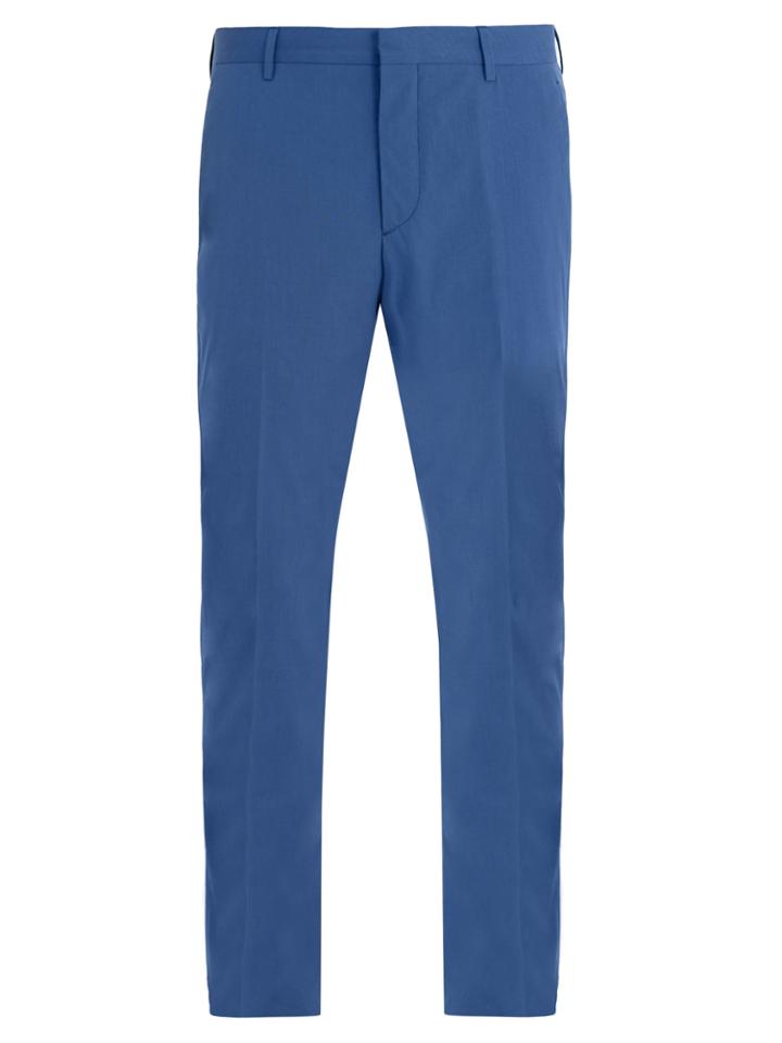 Prada Mid-rise Straight-leg Cotton Trousers