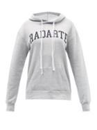Radarte - Logo-print Jersey Hooded Sweatshirt - Womens - Grey