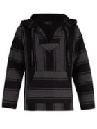Matchesfashion.com Alanui - Baja Striped Cashmere Hooded Sweater - Mens - Black Grey