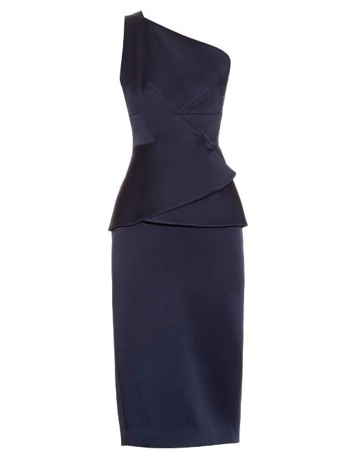 Roland Mouret Anerley One-shoulder Satin Dress