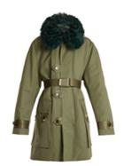 Acne Studios Cornel Shearling-collar Cotton-canvas Coat