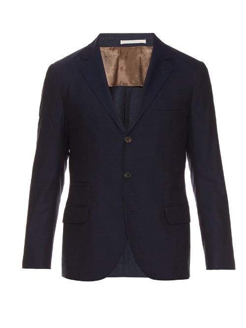 Brunello Cucinelli Single-breasted Wool Blazer