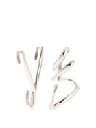 Matchesfashion.com Alexander Mcqueen - Sculpted Mismatched Earrings - Womens - Silver Gold