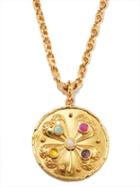 Sylvia Toledano - Medallion Clover-relief Necklace - Womens - Gold