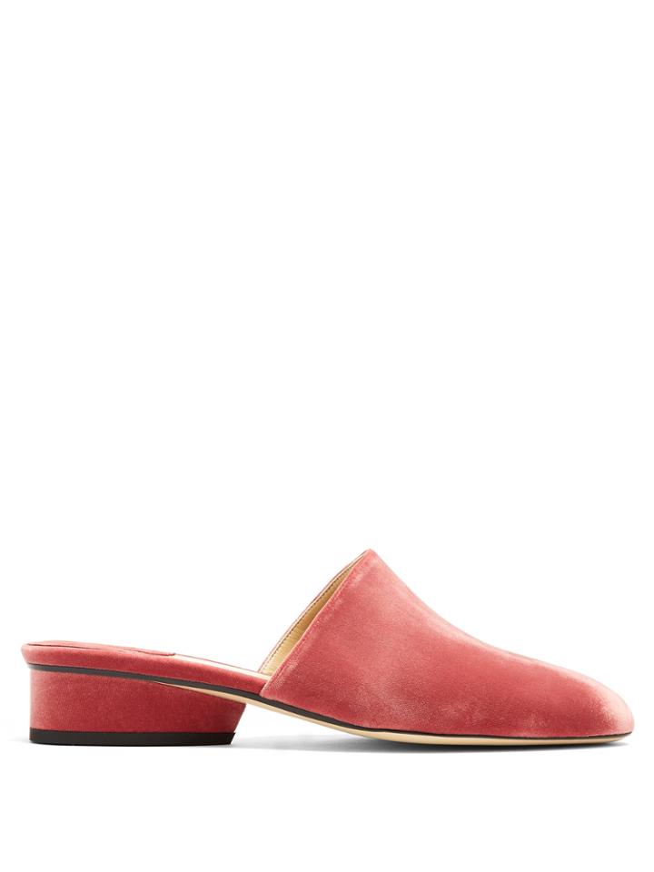 Paul Andrew Pisa Velvet Backless Loafer