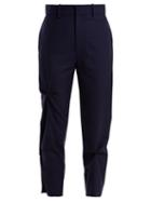 Matchesfashion.com Charles Jeffrey Loverboy - High Rise Wool Trousers - Womens - Navy