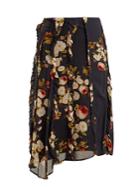 Preen Line Elaine Peony-print Chiffon Midi Skirt