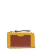 Matchesfashion.com Loewe - Anagram-logo Zipped Leather Cardholder - Womens - Yellow Multi