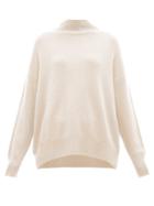 Matchesfashion.com Allude - Oversized High Neck Cashmere Sweater - Womens - Light Pink