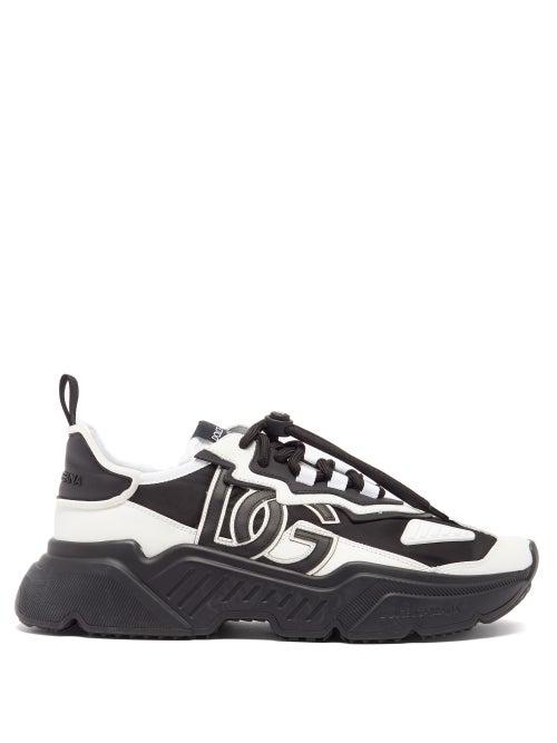 Dolce & Gabbana - Daymaster Chunky-sole Leather Trainers - Mens - Black White