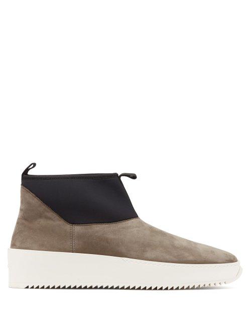 Matchesfashion.com Fear Of God - Polar Wolf Neoprene And Suede Boots - Mens - Brown
