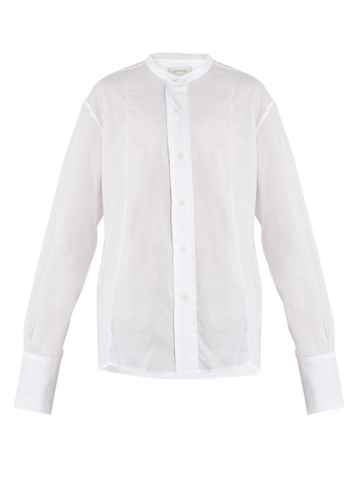 Lemaire Long-sleeved Cotton-muslin Shirt