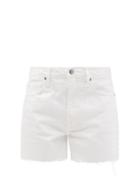 Ladies Rtw Frame - Le Simone Raw-edged Denim Shorts - Womens - White