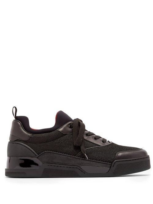 Matchesfashion.com Christian Louboutin - Aurelien Low Top Leather Trainers - Mens - Black