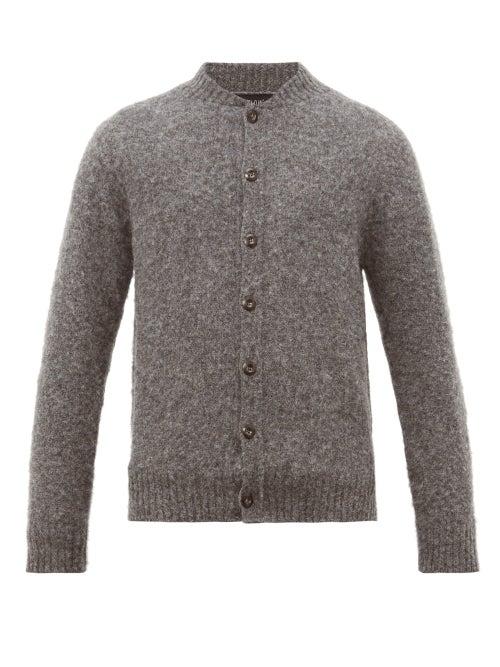 Matchesfashion.com Howlin' - Wool Bomber Jacket Cardigan - Mens - Grey