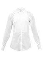 Dolce & Gabbana - Pleated Bib-front Cotton Tuxedo Shirt - Mens - White