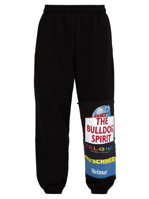 Matchesfashion.com Vetements - Bulldog Patchwork Track Pants - Mens - Black
