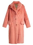 Burberry Single-breasted Faux-fur Coat