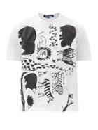 Matchesfashion.com Junya Watanabe - Animal-print Cotton-jersey T-shirt - Mens - White