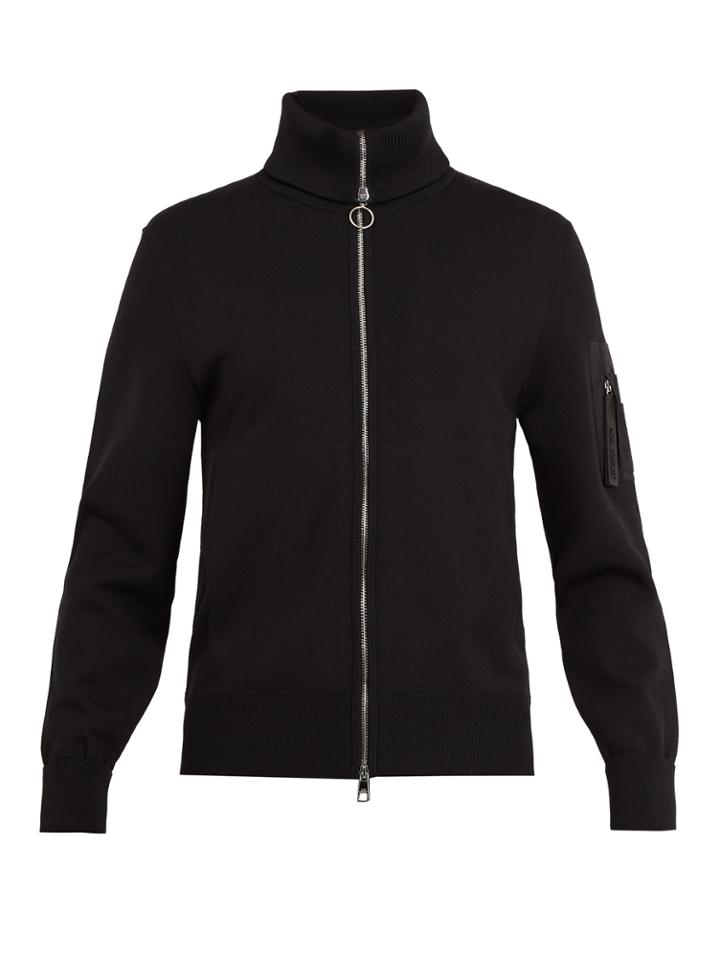 Neil Barrett Roll-neck Knit Bomber Jacket