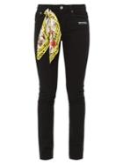 Matchesfashion.com Off-white - Printed Scarf Skinny Jeans - Womens - Black