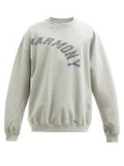 Matchesfashion.com Noma T.d. - Twisted-seam Varsity Cotton-jersey Sweatshirt - Mens - Grey