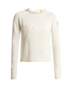 Matchesfashion.com 4 Moncler Simone Rocha - Faux Pearl Embellished Cashmere Sweater - Womens - Ivory