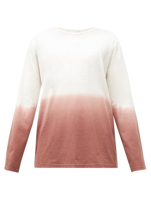 Matchesfashion.com Marine Serre - Tie-dye Cotton-blend Long-sleeved T-shirt - Mens - White Multi