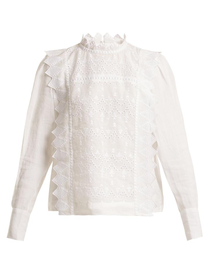 Isabel Marant Nutson Embroidered Blouse