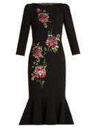 Dolce & Gabbana Sequin-embellished Wool-crepe Dress