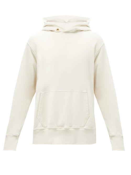 Les Tien - Brushed-back Cotton Hooded Sweatshirt - Mens - White