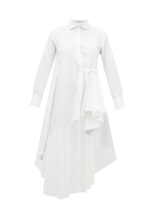 Matchesfashion.com Palmer//harding - Super Asymmetric Cotton-blend Shirt - Womens - White