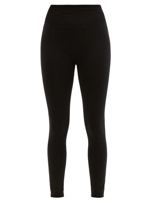 Matchesfashion.com Ernest Leoty - Eleonore High-rise Wool-blend Thermal Leggings - Womens - Black