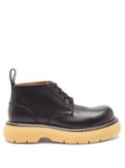 Matchesfashion.com Bottega Veneta - The Bounce Chunky-sole Leather Boots - Mens - Black Brown