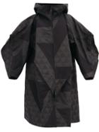 Matchesfashion.com Issey Miyake Men - Triangle-print Hooded Cotton-blend Anorak - Mens - Black