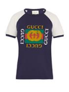 Gucci Logo-print Raglan-sleeved Cotton-jersey T-shirt