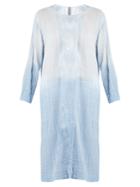 Raquel Allegra Round-neck Long-sleeved Cotton-gauze Dress