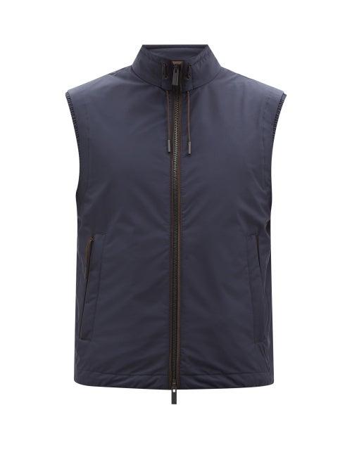 Ermenegildo Zegna - Stratos High-neck Shell Gilet - Mens - Navy
