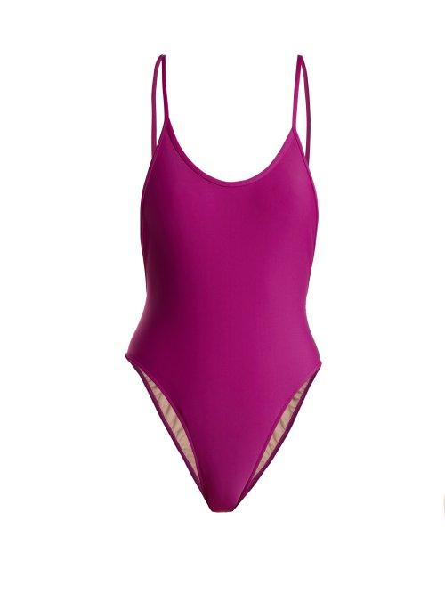 Matchesfashion.com Adriana Degreas - Le Fleur Swimsuit - Womens - Purple